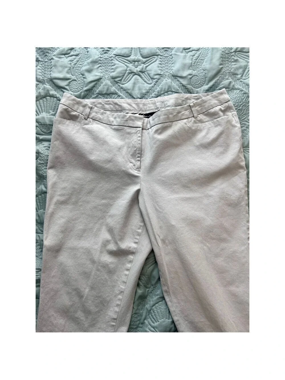 Lane Bryant Light Gray Capri Pants Plus Size 18 Slim Polished Crop